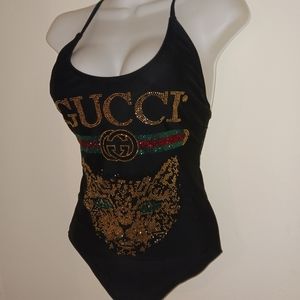 Gucci Mystic Cat Bathing Suit Bodysuit